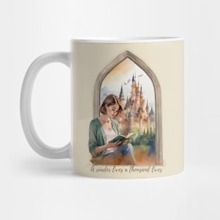 A Reader Lives A Thousand Lives (Brunette) Mug